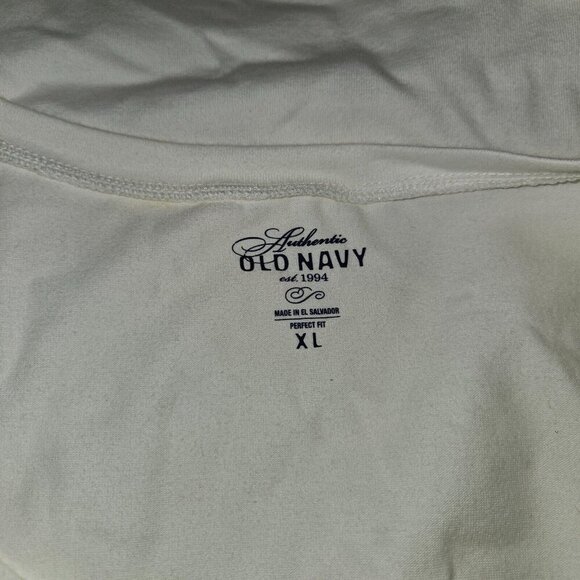 NEW Old Navy Tee Long-Sleeve Shirt V-neck White Size XL READ AS IS - Picture 9 of 15